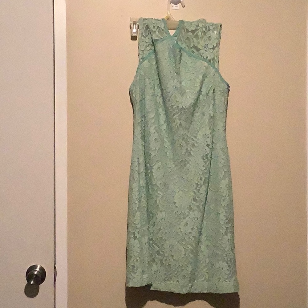 Teal evening gown